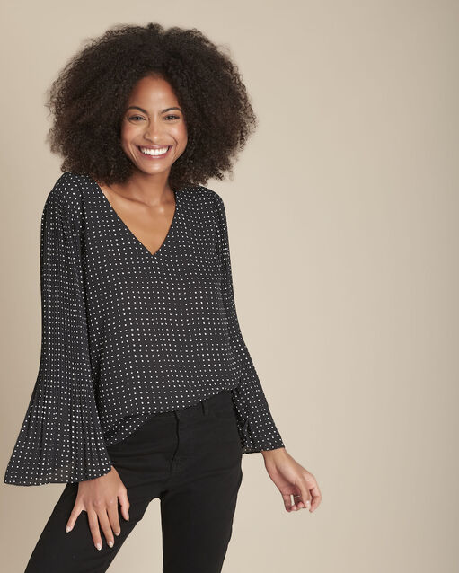 Morgane polka-dot pleated blouse (2) - Maison 123