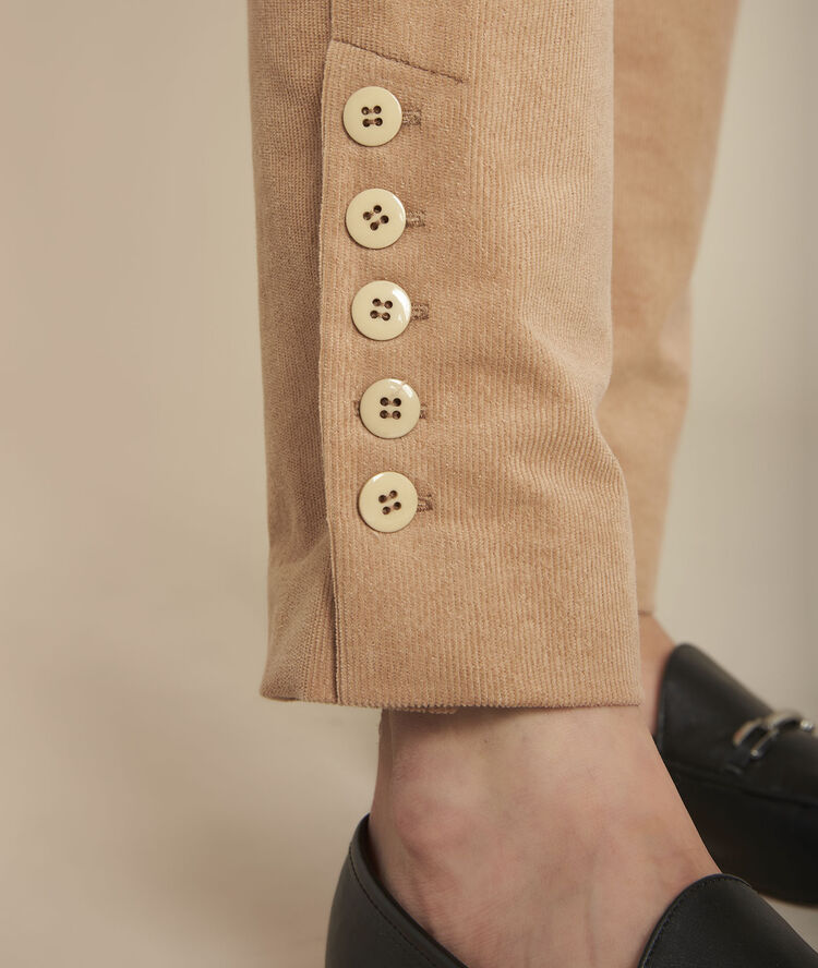 Eagle straight-leg corduroy trousers camel.