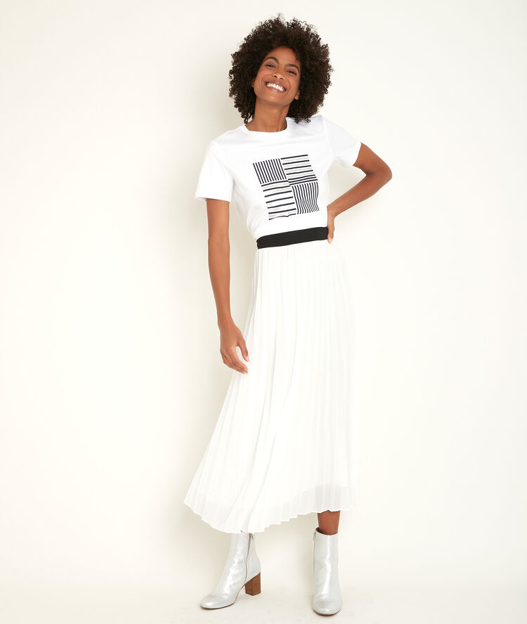 Django printed t-shirt ecru.