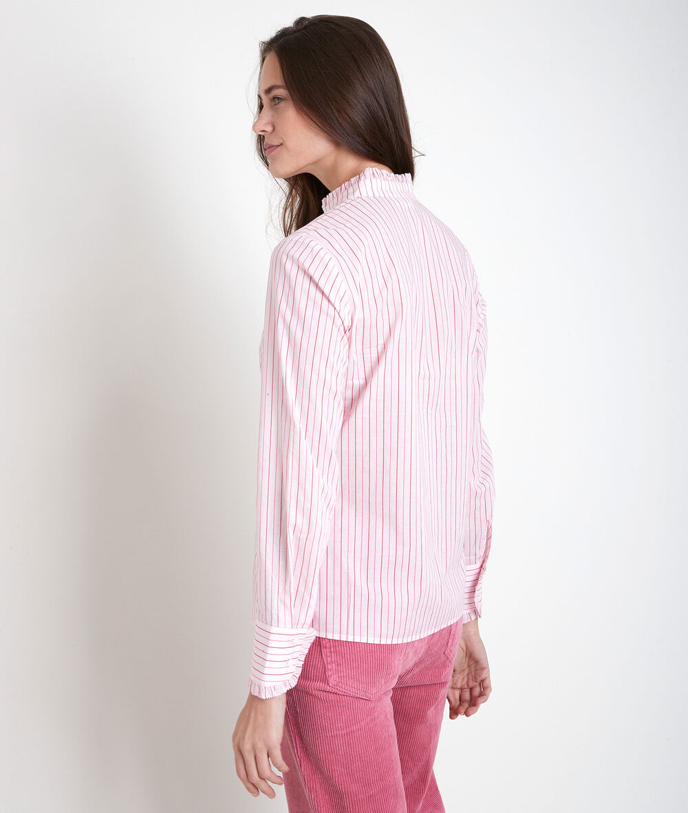 Tonia striped powder pink shirt poudre.
