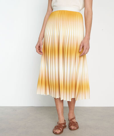 Dora sunshine tie-dye pleated long skirt PhotoZ | 1-2-3