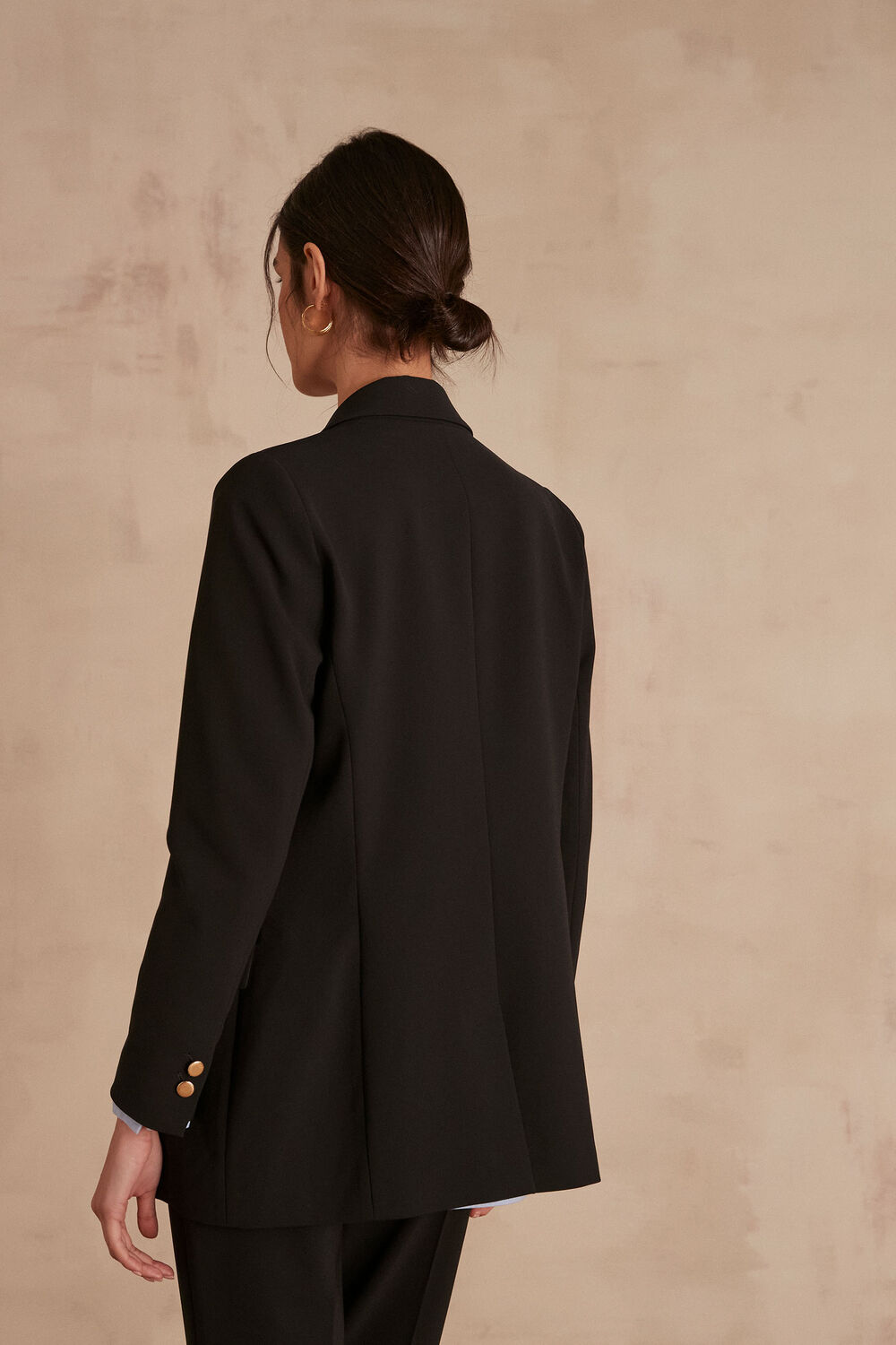 Florine black microfibre jacket black.