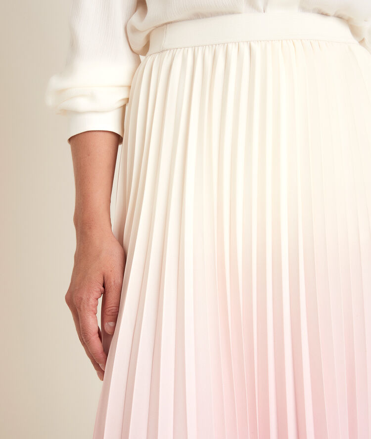 Basile faded pleated skirt rose.