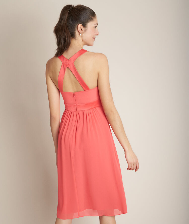Onylle fit and flare dress coral.