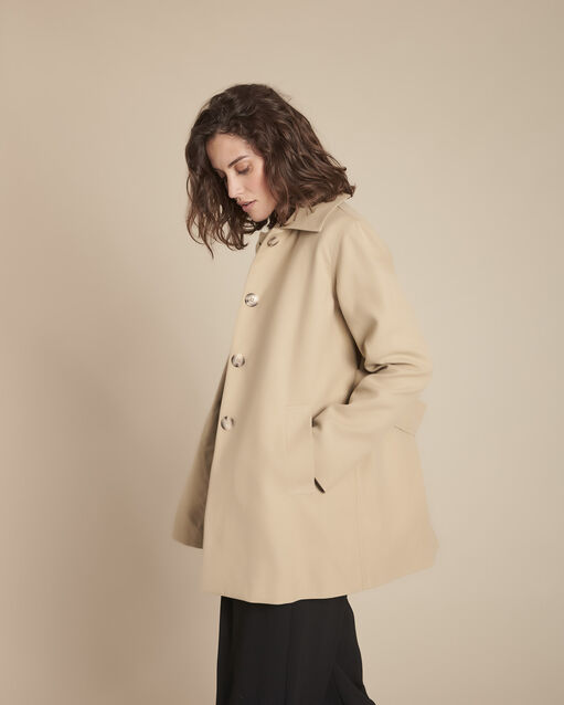 Qaina camel trench coat camel.