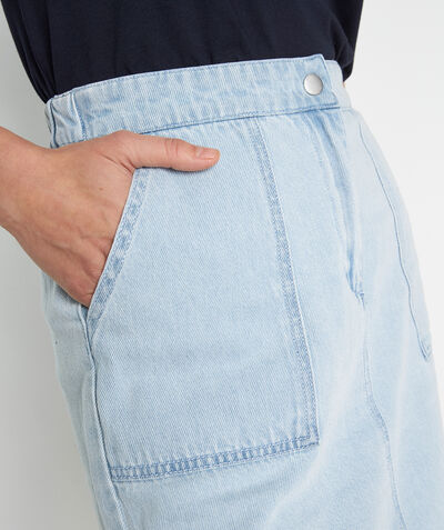 Daisy pale blue stonewashed skirt with patch pockets  PhotoZ | 1-2-3