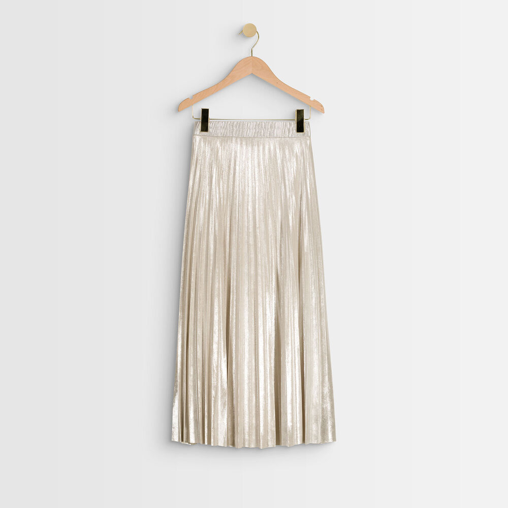Grazie gold pleated skirt argent.