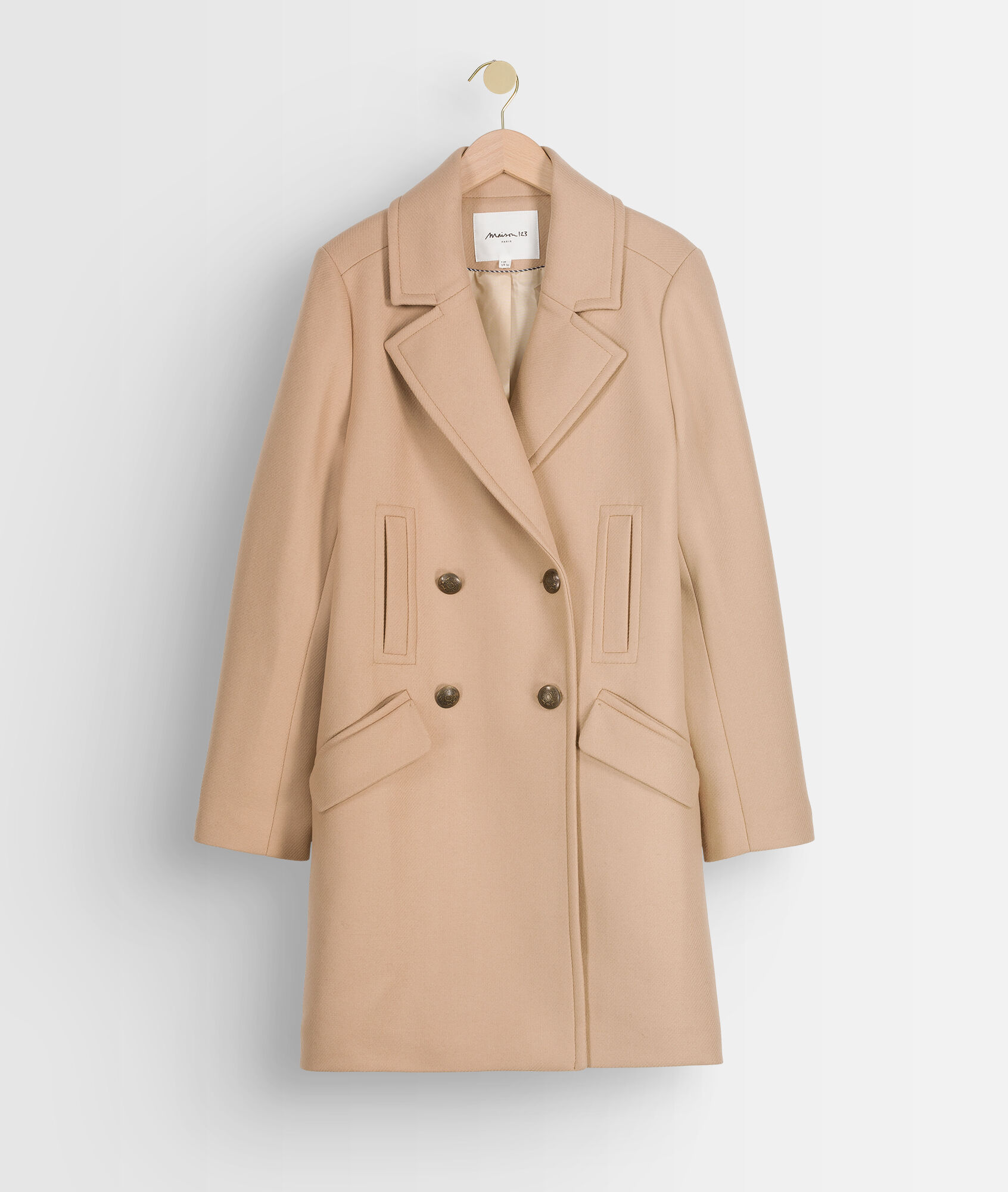 manteau camel maison 123