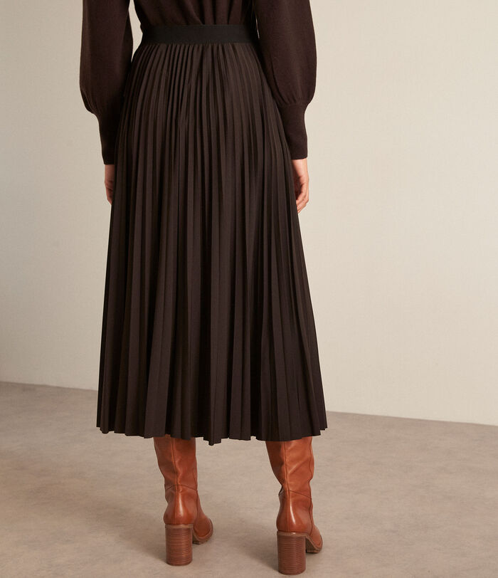 ELARA brown pleated skirt PhotoZ | 1-2-3