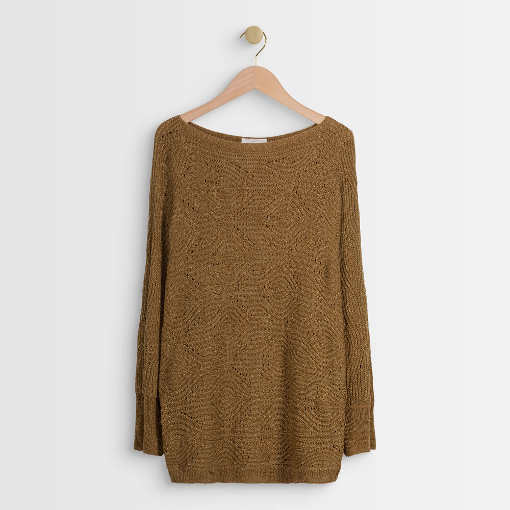 Amy khaki openwork jumper kaki.