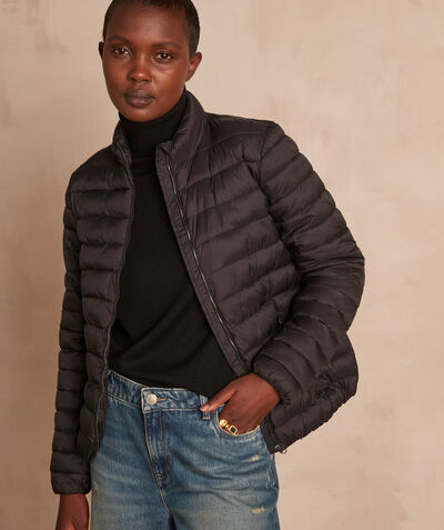 OLIVIA lightweight black quilted jacket in nylon. PhotoZ | 1-2-3