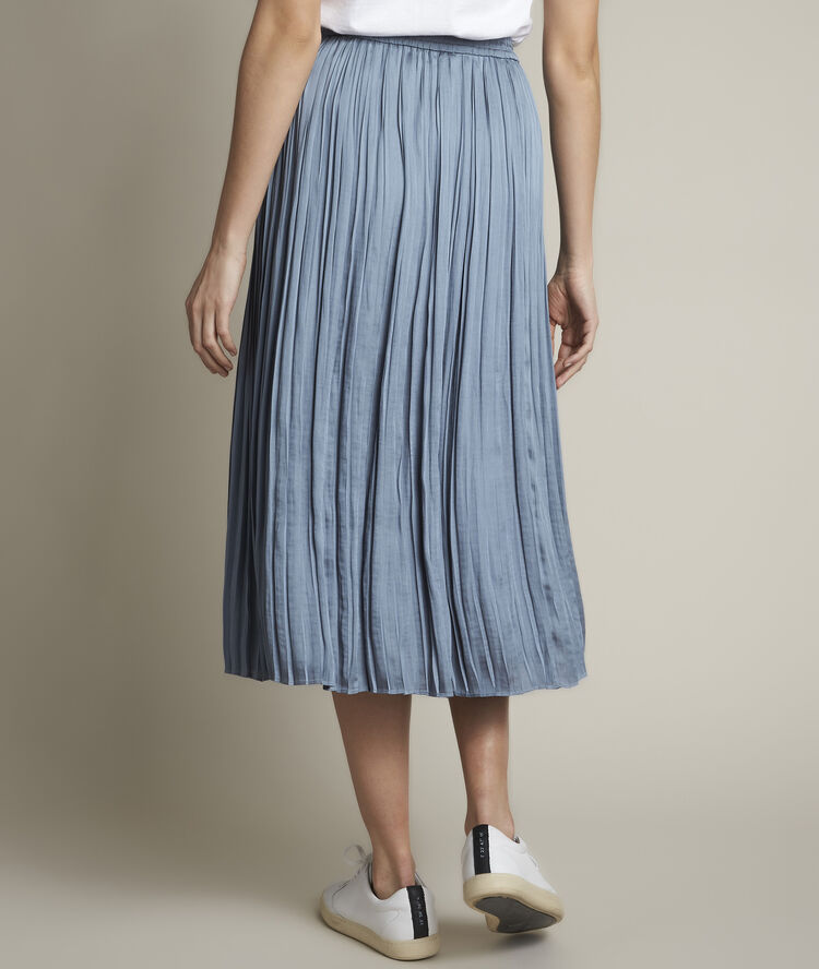 Betty washed satin pleated skirt cloud.
