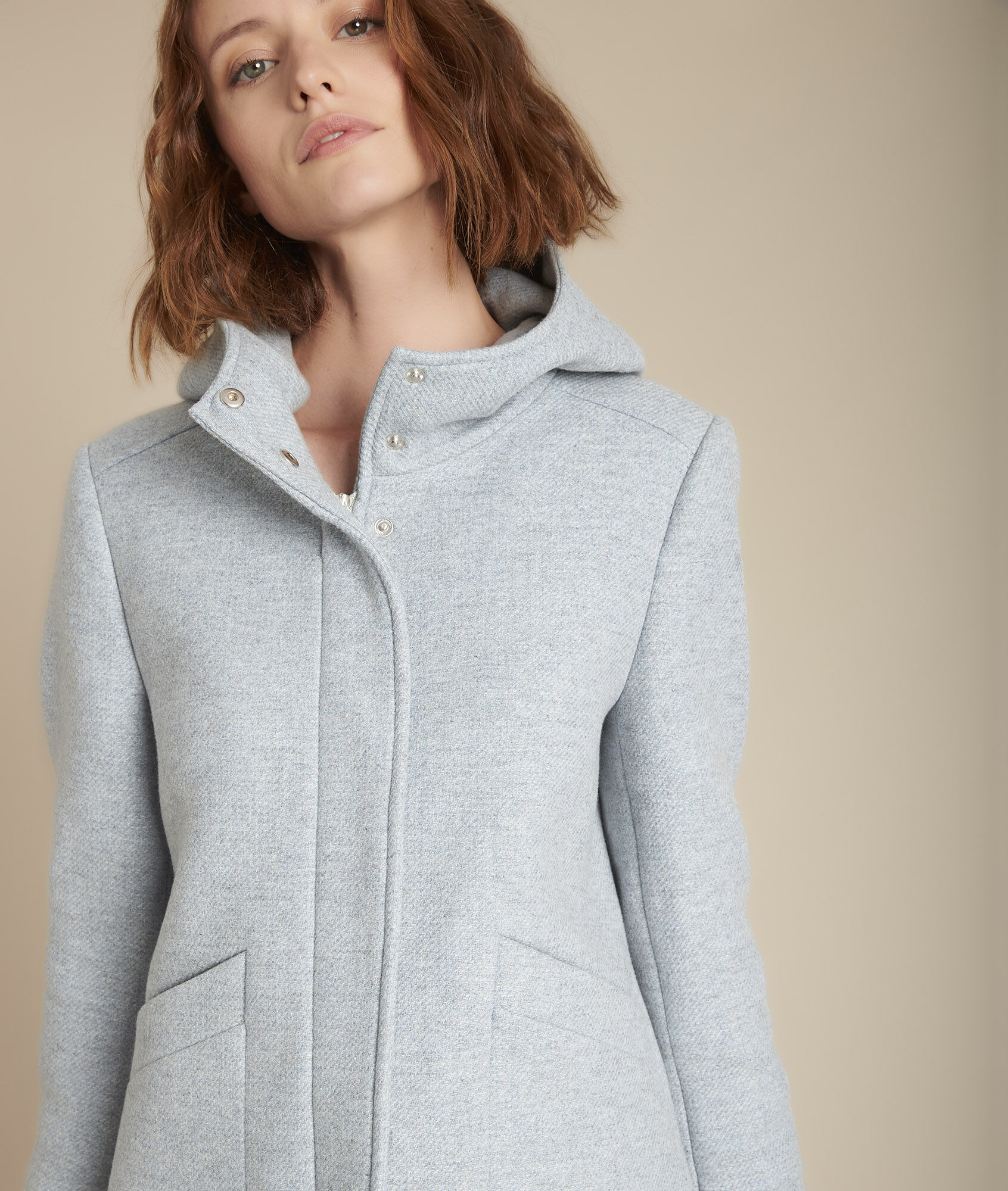 azure blue hoodie