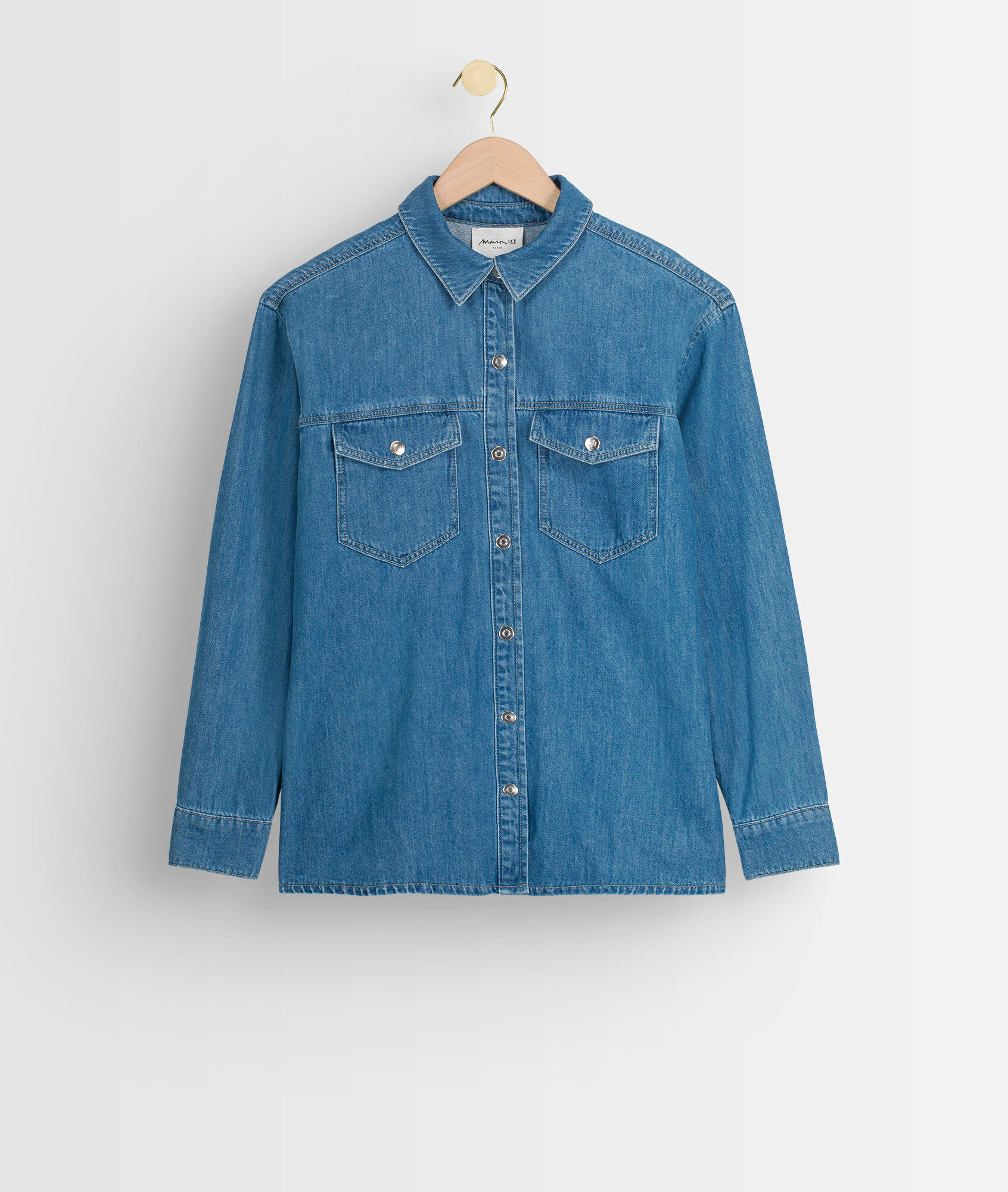 Arlene raw denim shirt Women | Maison 123