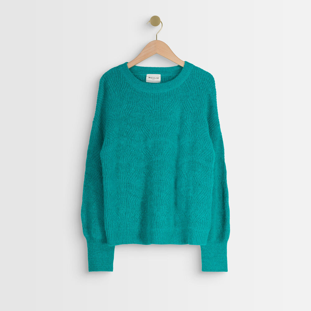 Aleka turquoise wool-blend jumper turquoise.