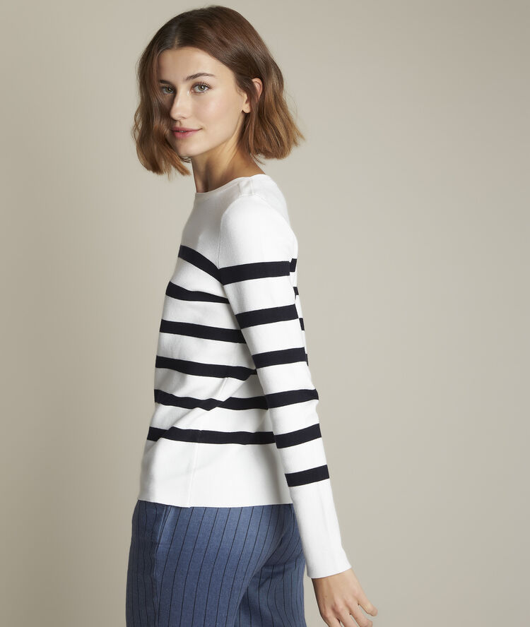 Dinard striped pullover white.