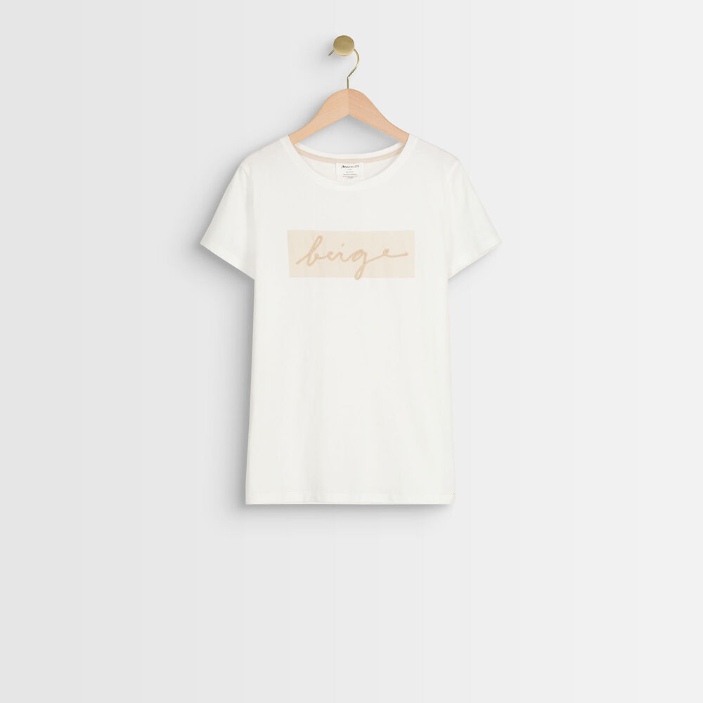 Djina embroidered ecru t-shirt ecru.