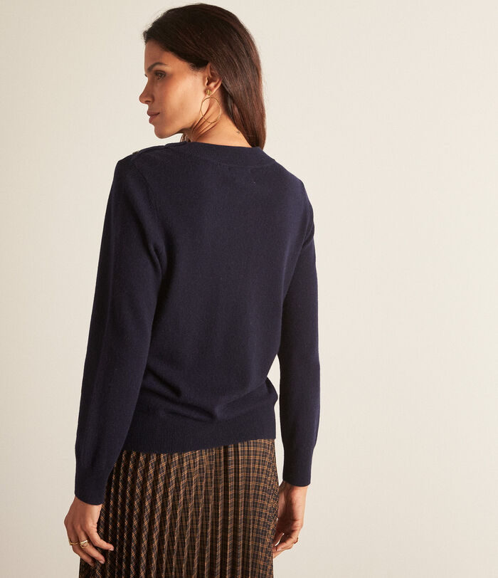 Bixente navy responsible wool and cashmere jumper PhotoZ | 1-2-3