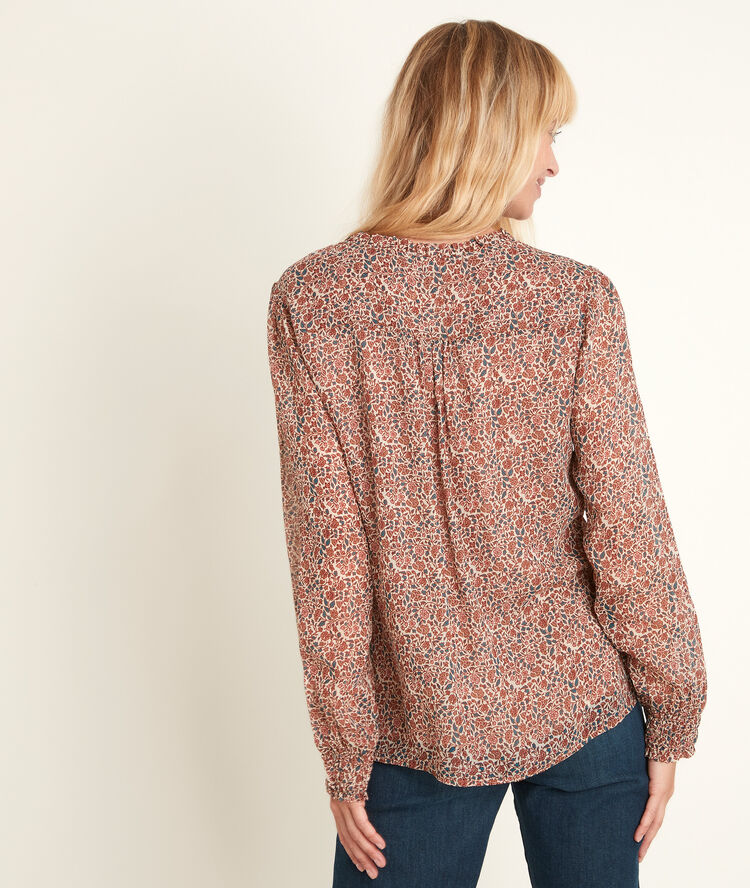 Jami printed blouse camel clair.