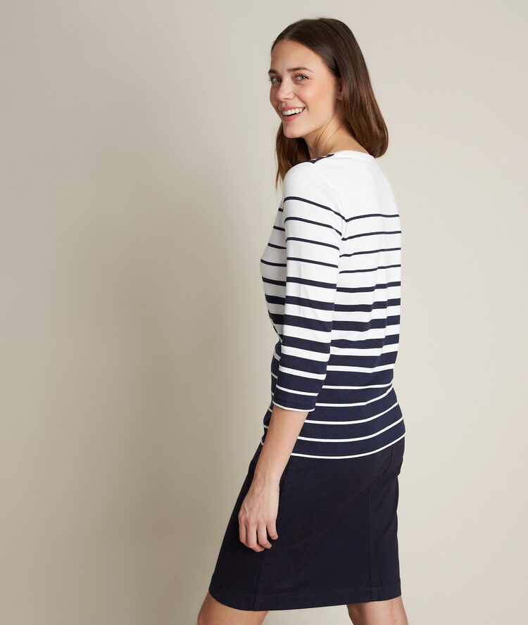 Raya striped t-shirt violet.