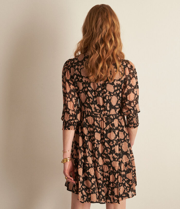 Nadira short black printed dress PhotoZ | 1-2-3