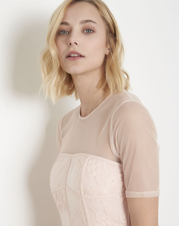 Hester pastel lace and tulle dress powder.