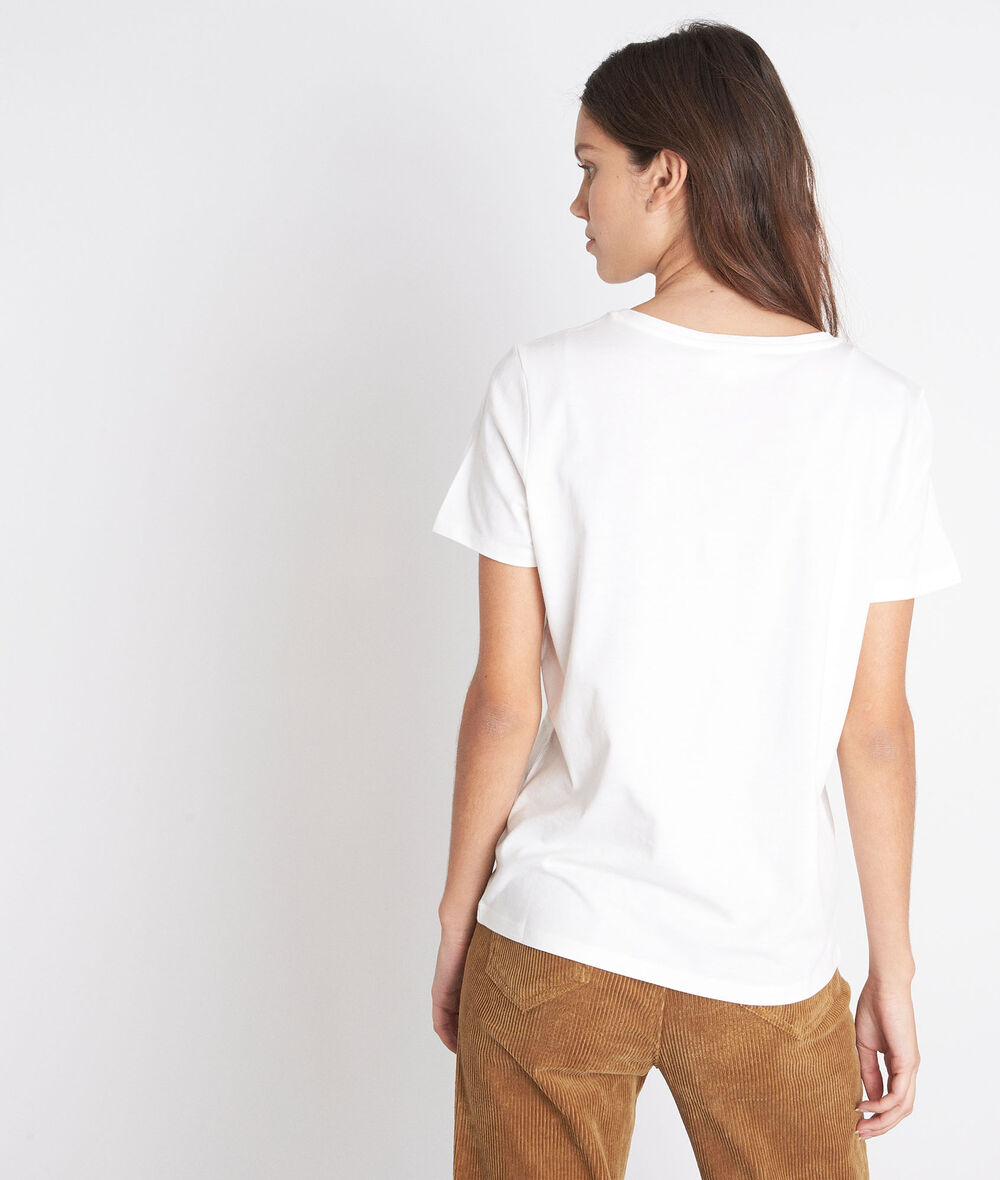 Mathis white organic cotton slogan T-shirt PhotoZ | 1-2-3