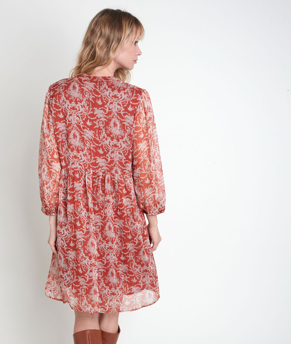 Calypso orange printed dress goyave.