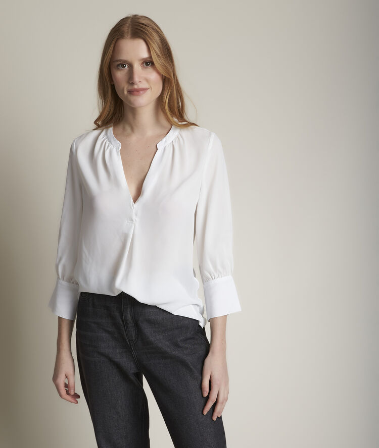 Elisee flowing ecru-coloured blouse ecru.