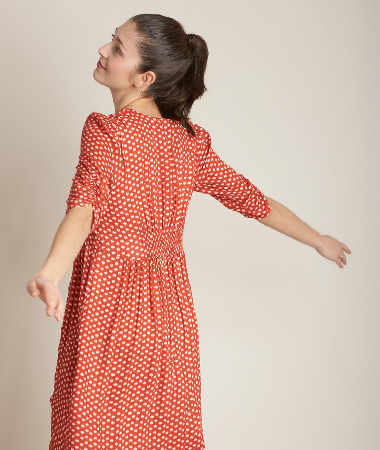 Claude long printed dress tile.