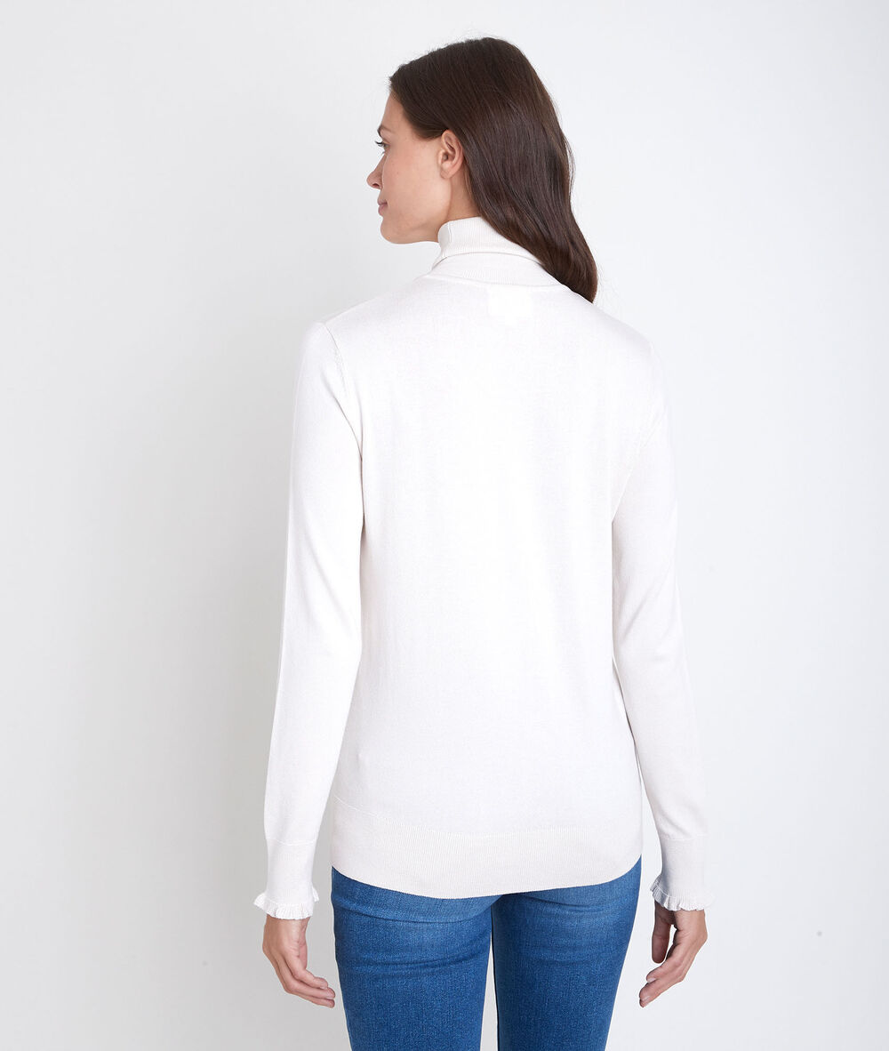 Radya beige turtle-neck pullover beige.
