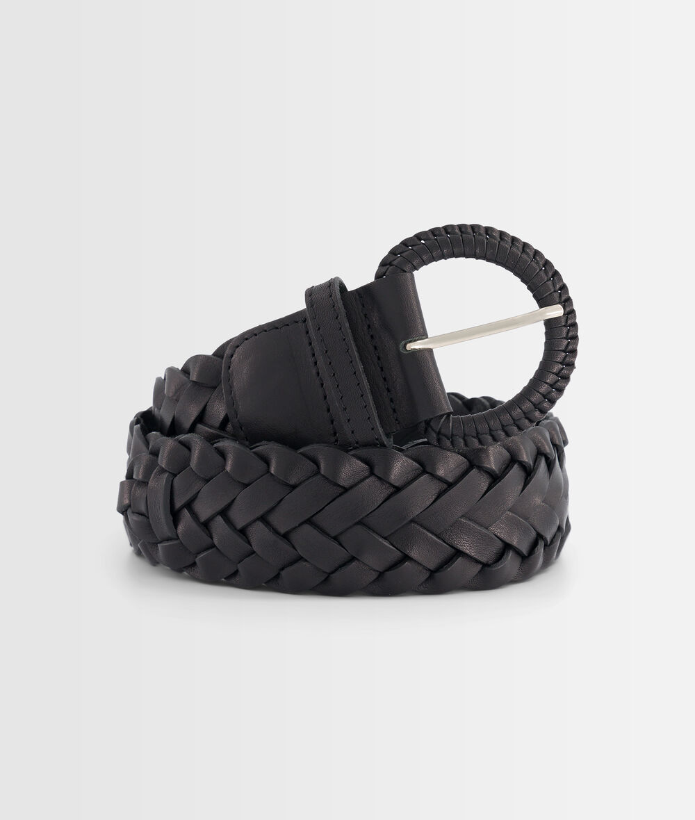 Ebene Black Braided Leather Belt PhotoZ | 1-2-3