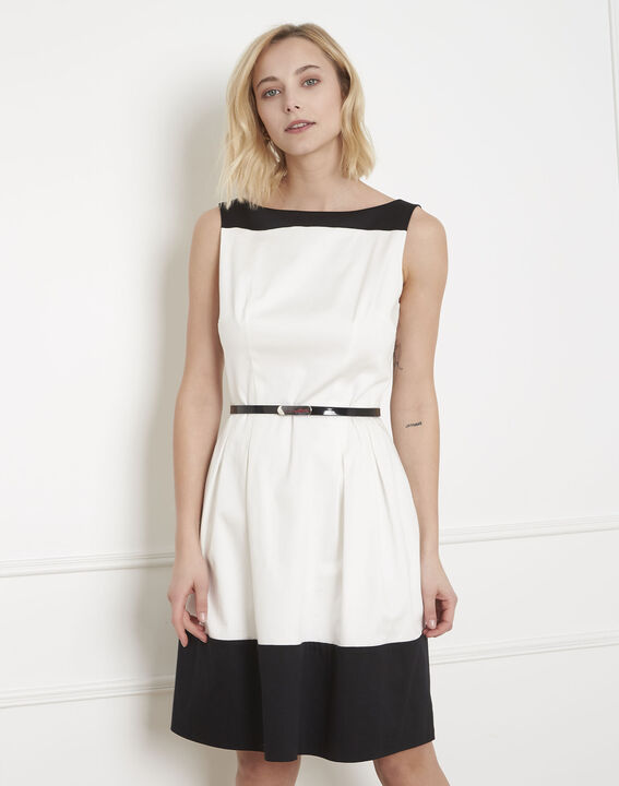 Hisis black & white colourblock dress | 1-2-3 Hisis black & white colourblock dress PhotoZ | 1-2-3