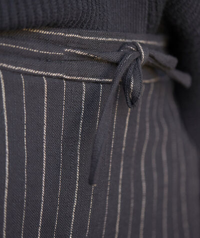 Noor black striped cotton chinos  PhotoZ | 1-2-3
