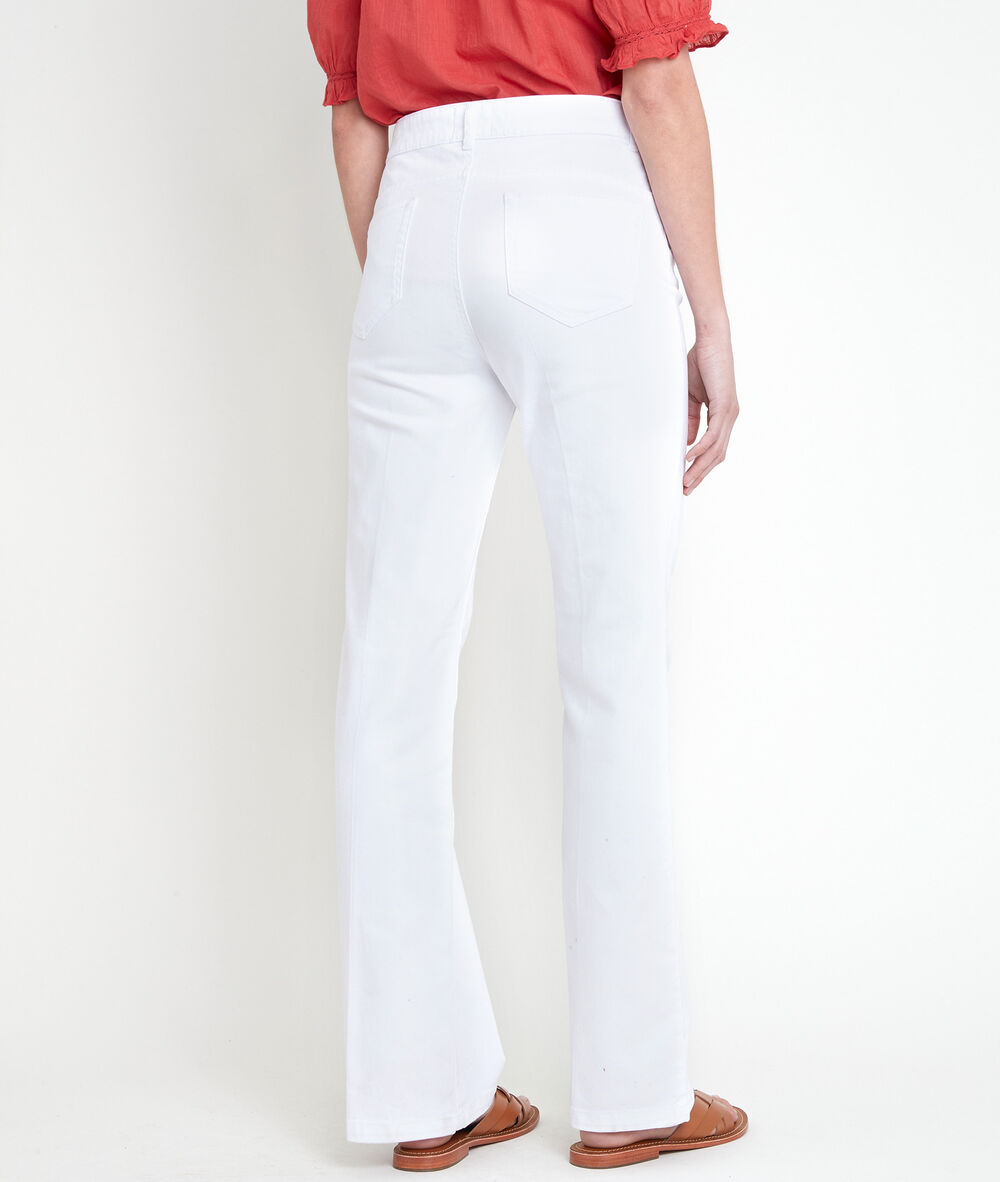Fidji white organic cotton wide leg jeans blanc.