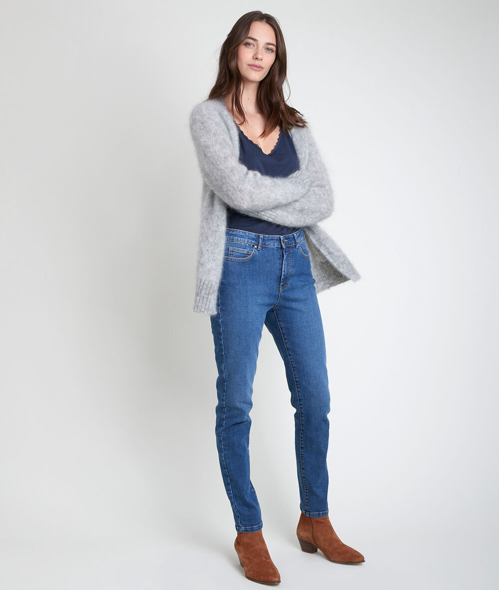 The iconic charly slim-fit jeans with studs stone used.