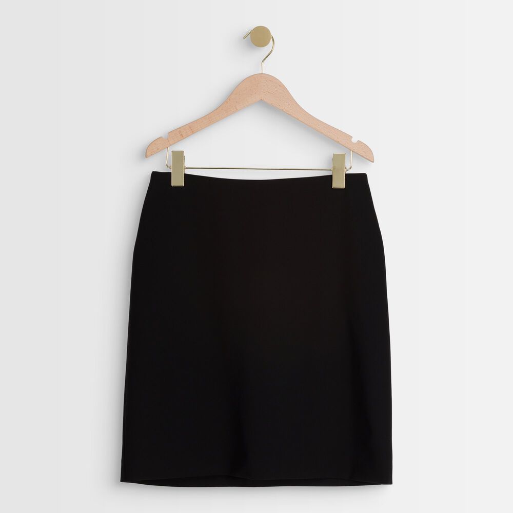 Bossa black microfibre skirt noir.