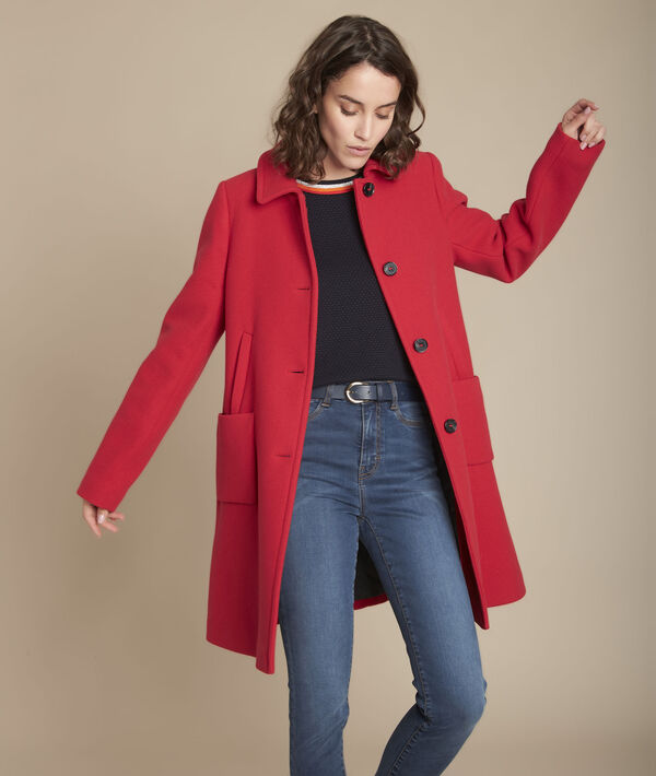 Terry Red Wool Coat Women Maison 123