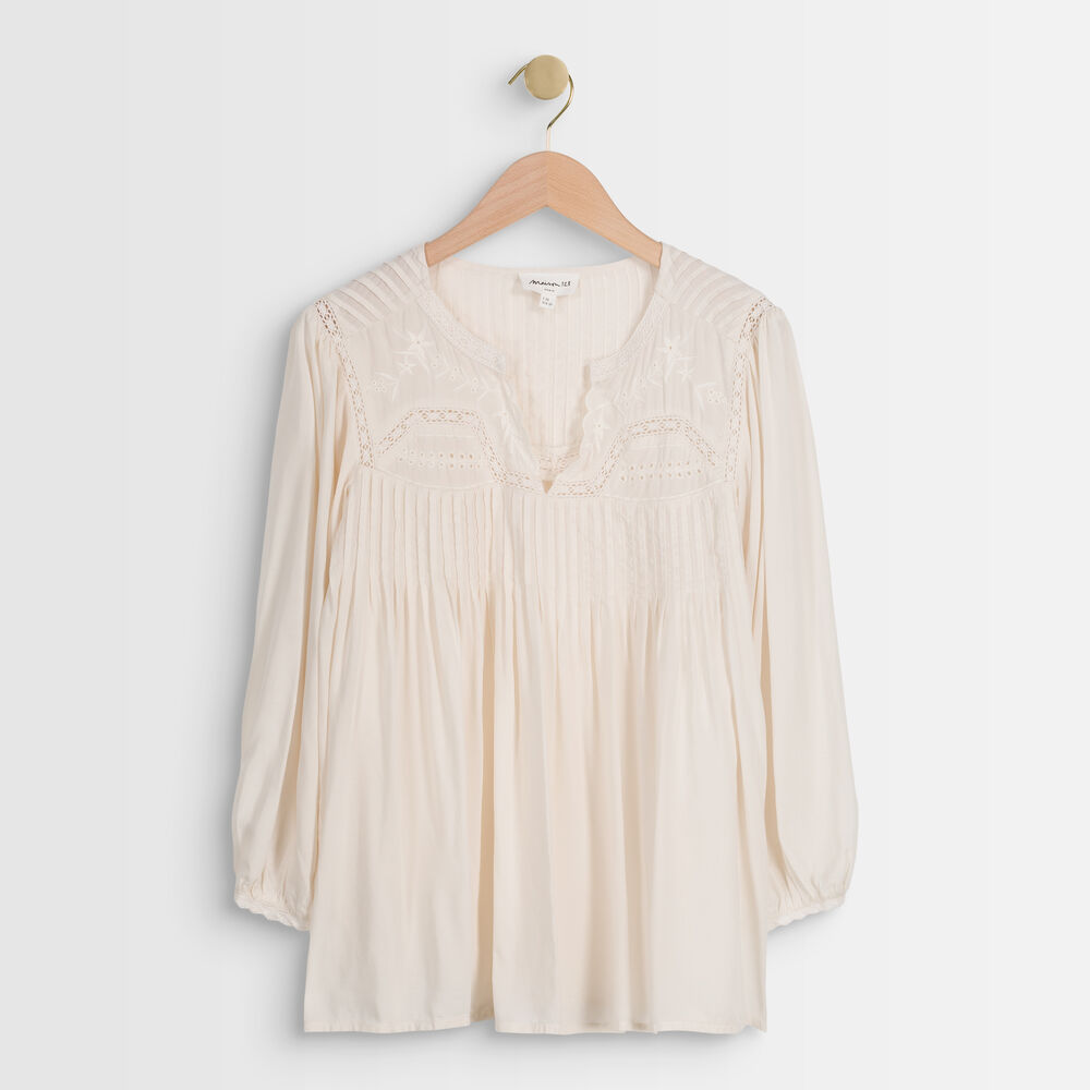 Tatiana ecru lace blouse ecru.