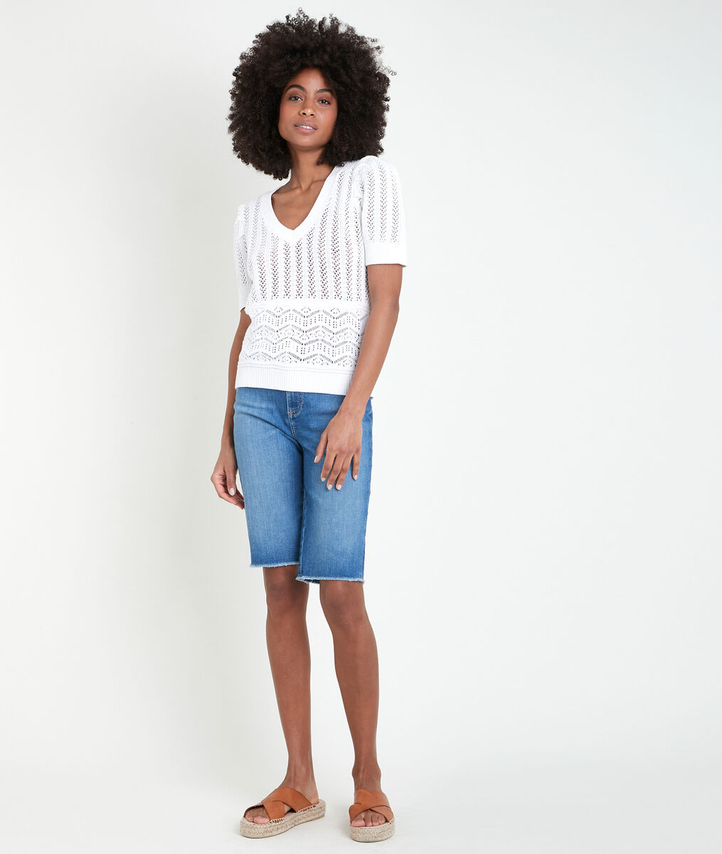 Alto organic cotton openwork pullover | 1-2-3 Alto organic cotton openwork pullover PhotoZ | 1-2-3