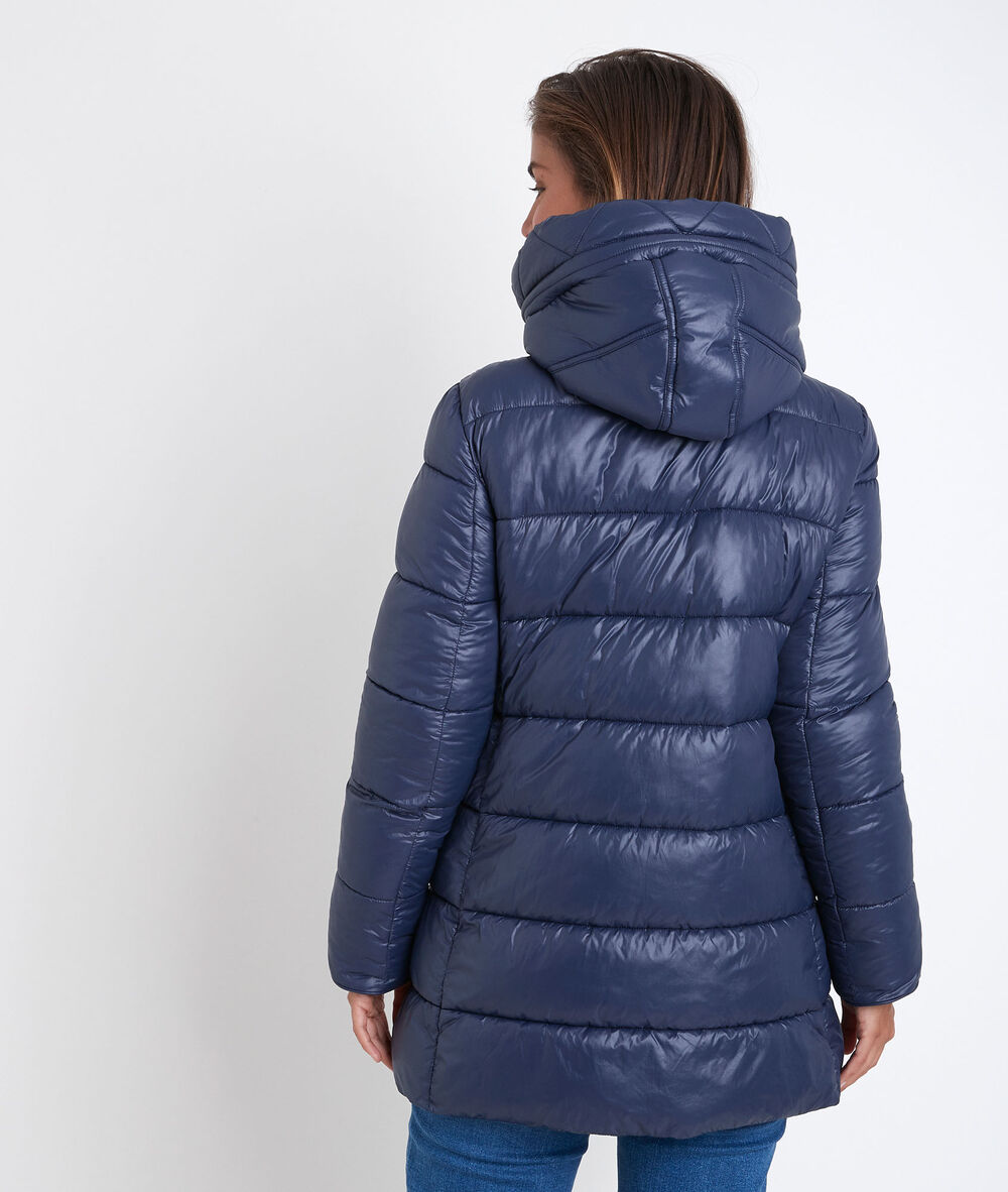 Boko navy 3/4 length down jacket marine.