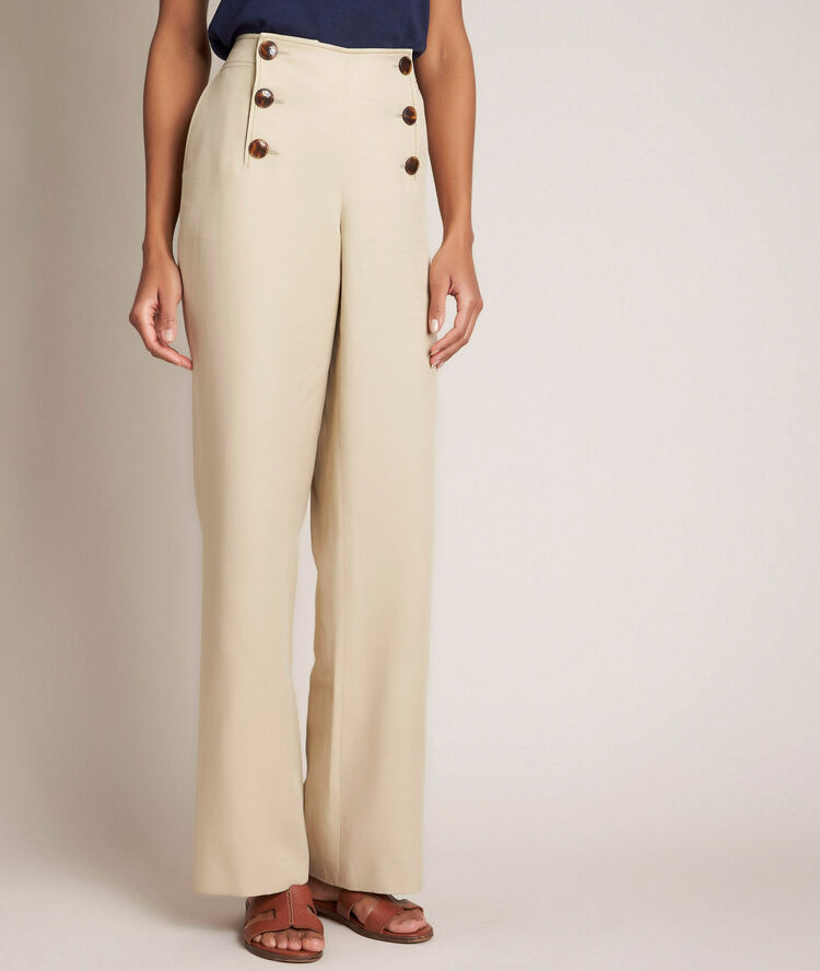 Hubert beige sailor trousers browno.