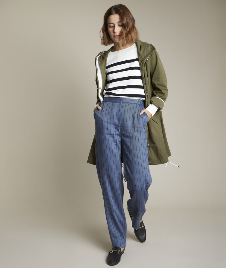 Dinard striped pullover white.