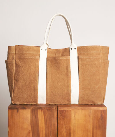 Jeoffrey bronze cotton 24-hour tote bag PhotoZ | 1-2-3