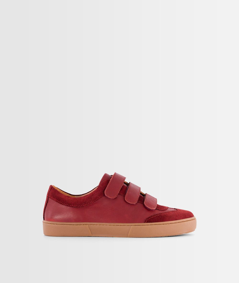 Vic bordeaux leather trainers bordeaux fonce.