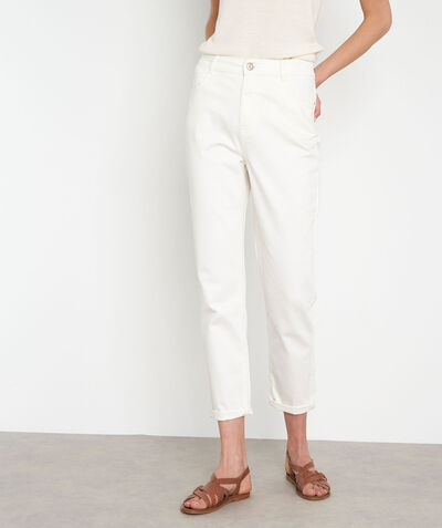 SOLENE, the iconic mum jeans in ecru cotton  PhotoZ | 1-2-3