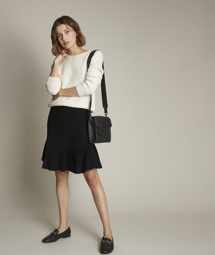 Bettina black fit and flare skirt black.