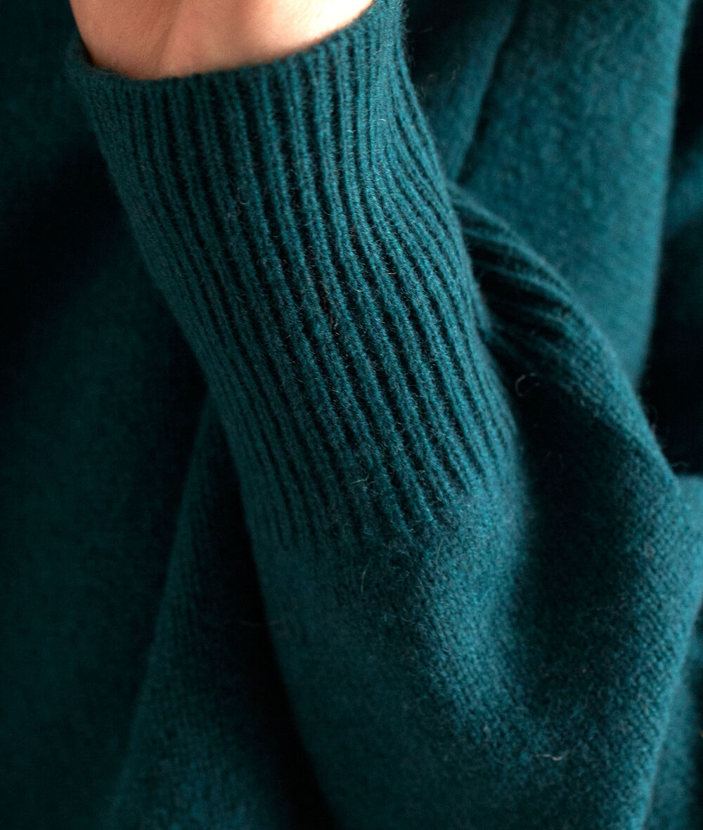 BASTIAN teal responsible wool jumper PhotoZ | 1-2-3