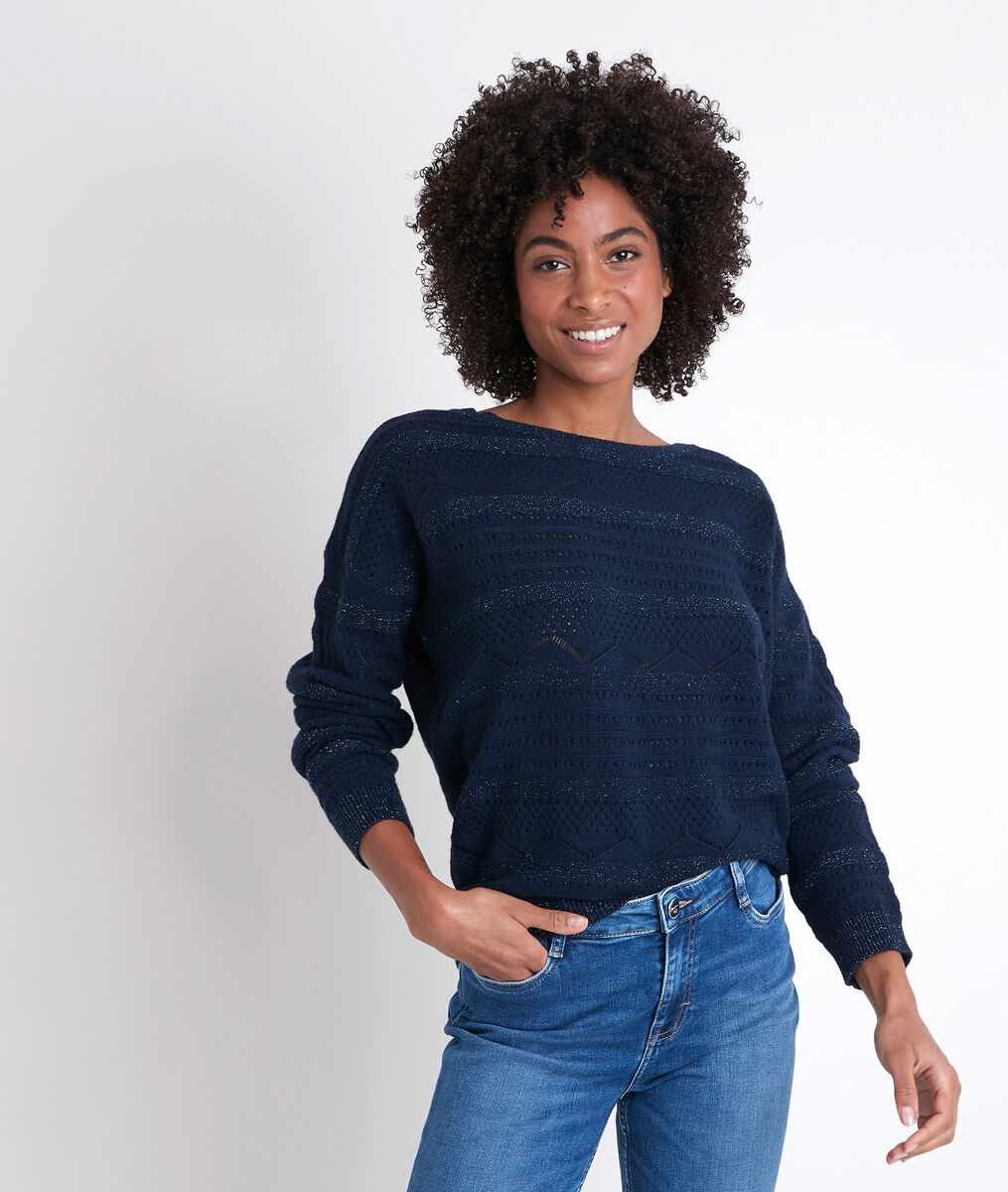 RIGGY navy openwork jumper | 1-2-3 RIGGY navy openwork jumper PhotoZ | 1-2-3