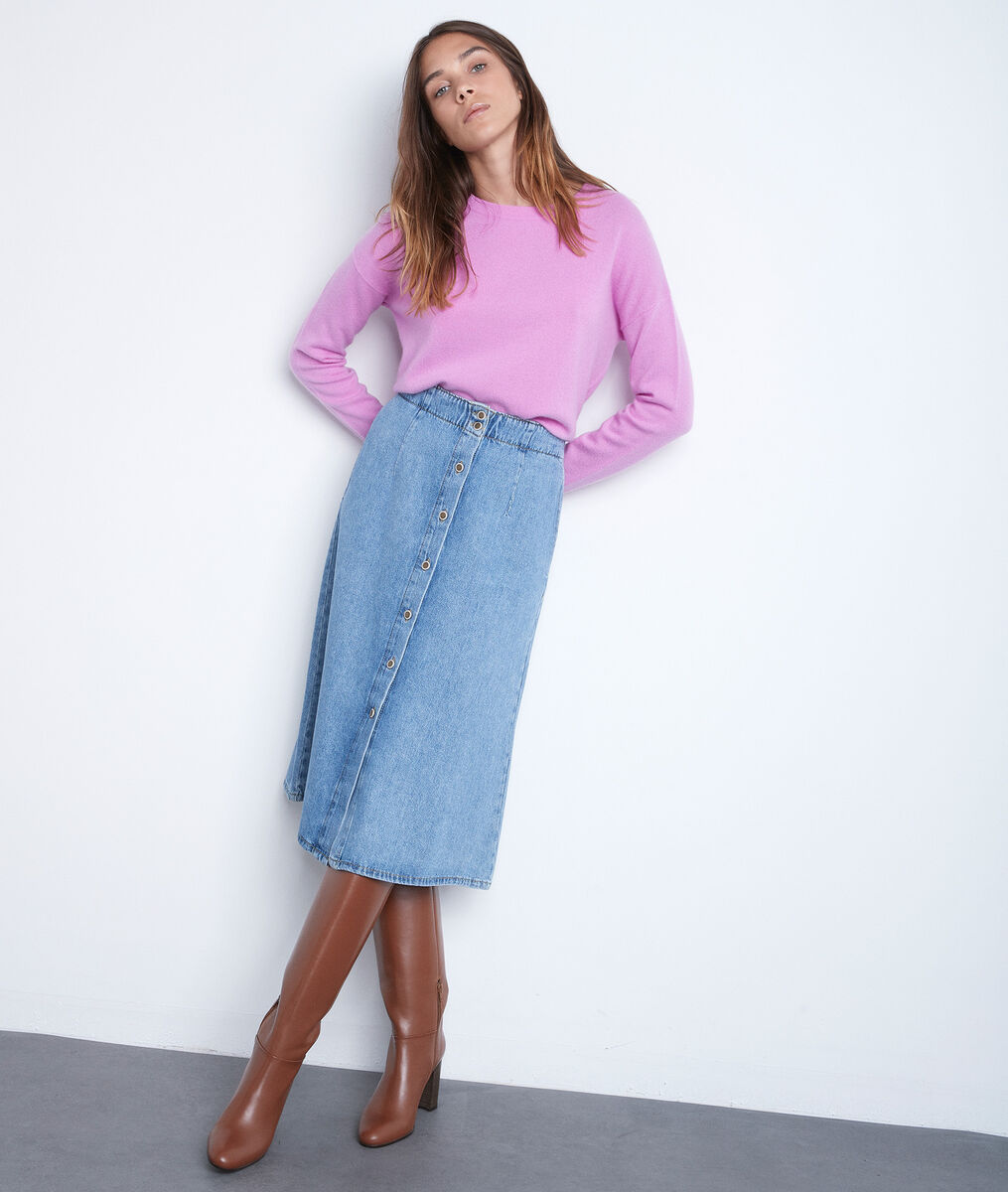 ELY maxi skirt in pure bleached denim | 1-2-3 ELY maxi skirt in pure bleached denim PhotoZ | 1-2-3